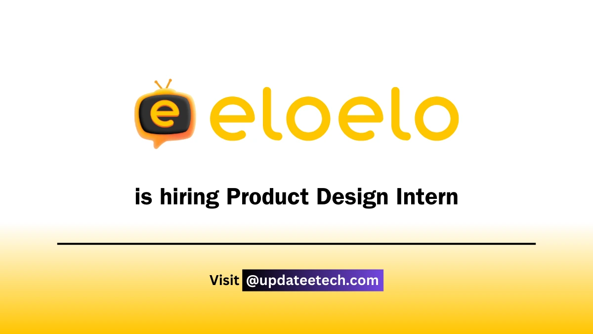 Eloelo Recruitment - Product Design Intern