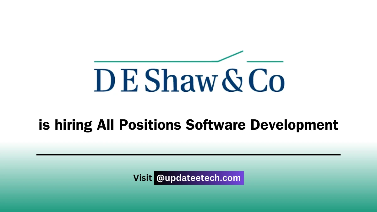 D. E. Shaw & Co. Recruitment 2025